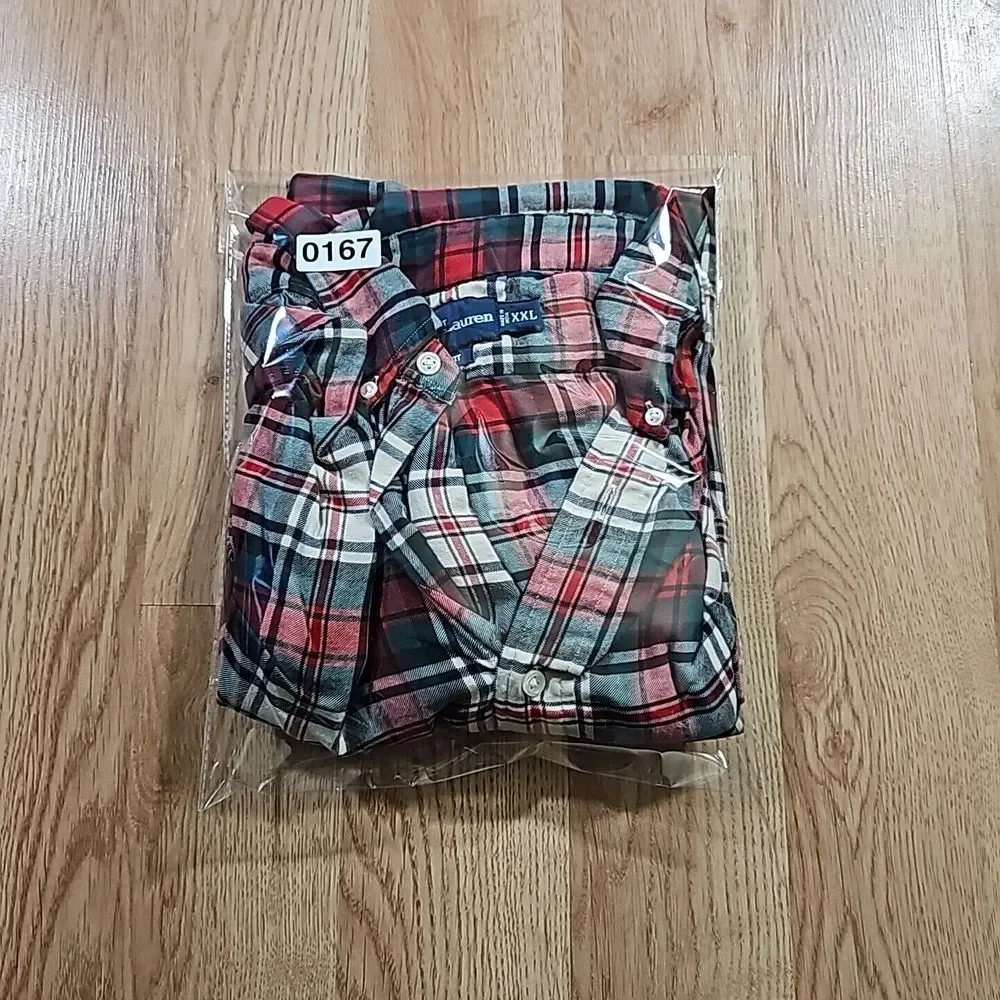 Polo Ralph Lauren Shirt Mens 2XL Flannel Button Up Long Sleeve Plaid Classic Fit